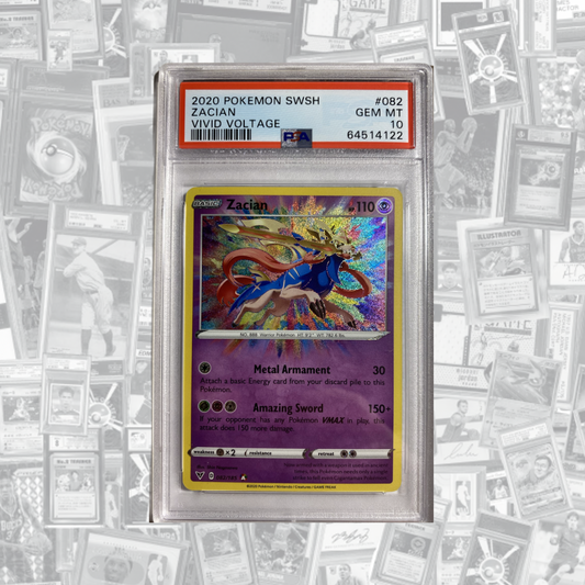 Zacian Amazing Rare PSA 10 Vivid Voltage (2020) #082/185