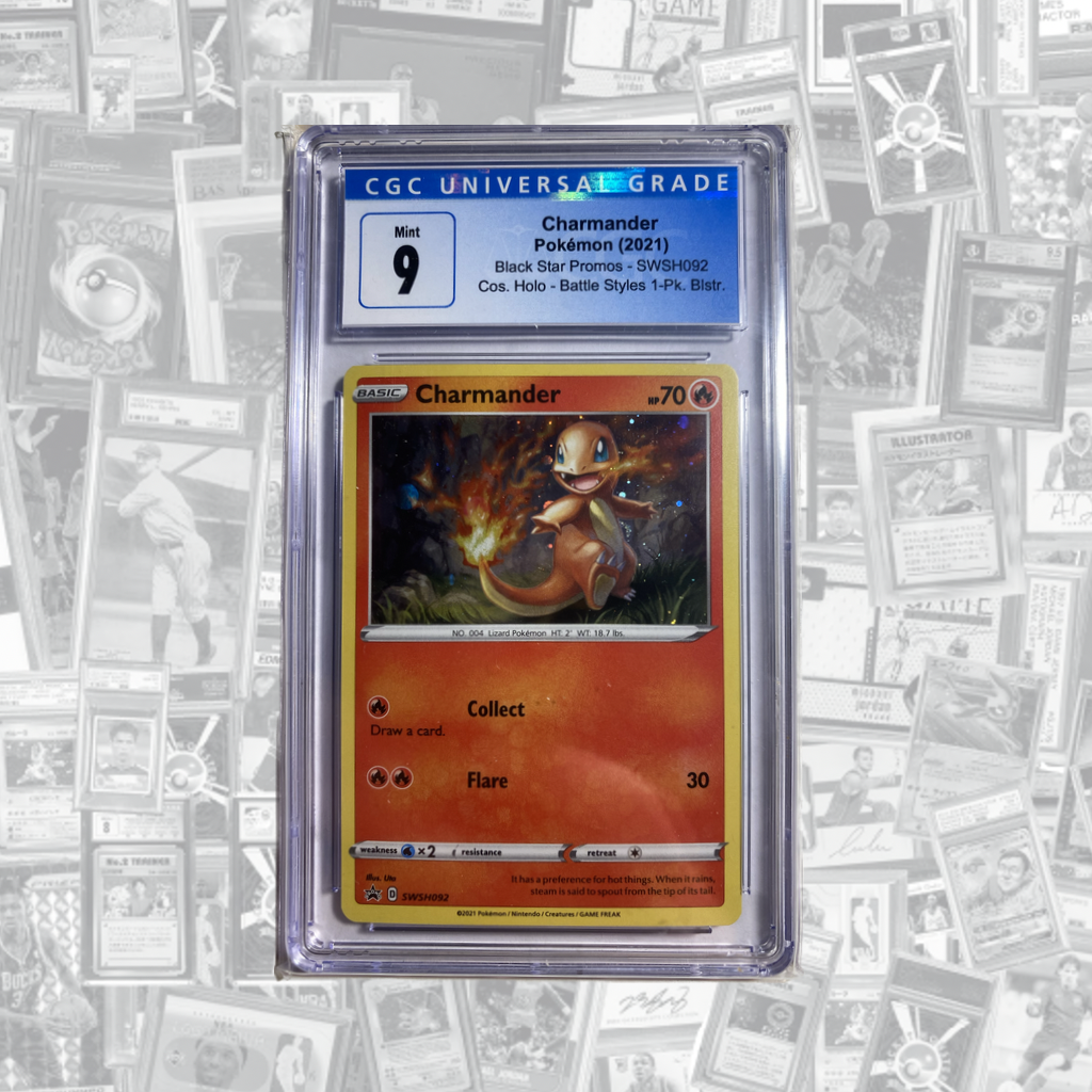 Charmander Cosmic Holo (Promo) - CGC 9 - SWSH Battle Styles 1 pk. blister 2021