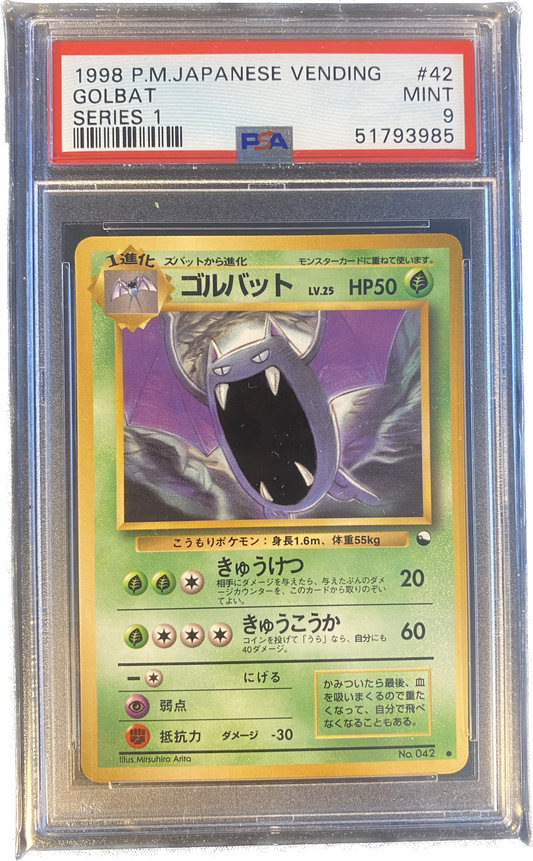 Golbat (jp) - PSA 9 - Vending Series 1 1998