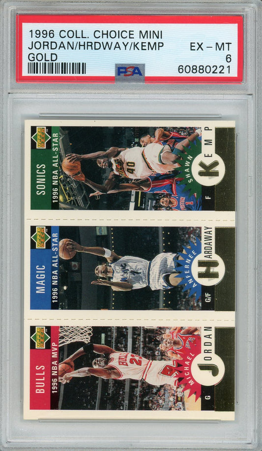 Jordan,Hrdway,Kemp - PSA 6 - Upper Deck Collectors Choice 1996 - Gold