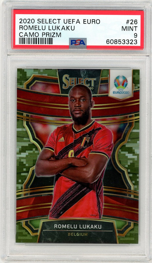 Romelu Lukaku PSA 9 - Select Euro 2020 - Camo Prizm #26